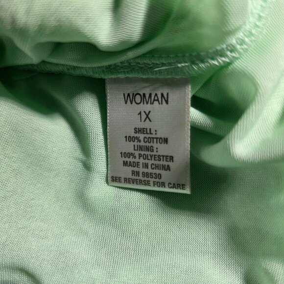 Dressbarn Green Crochet Tank Top 1X Womens cottagecore summer spring - Picture 4 of 8